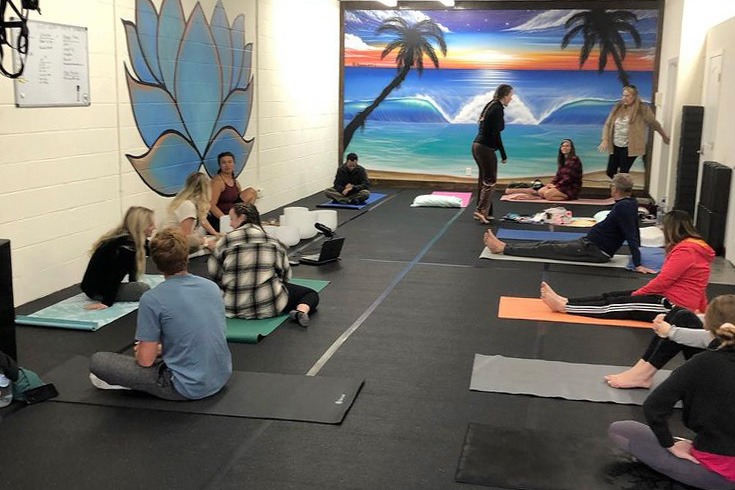 yoga class indoor
